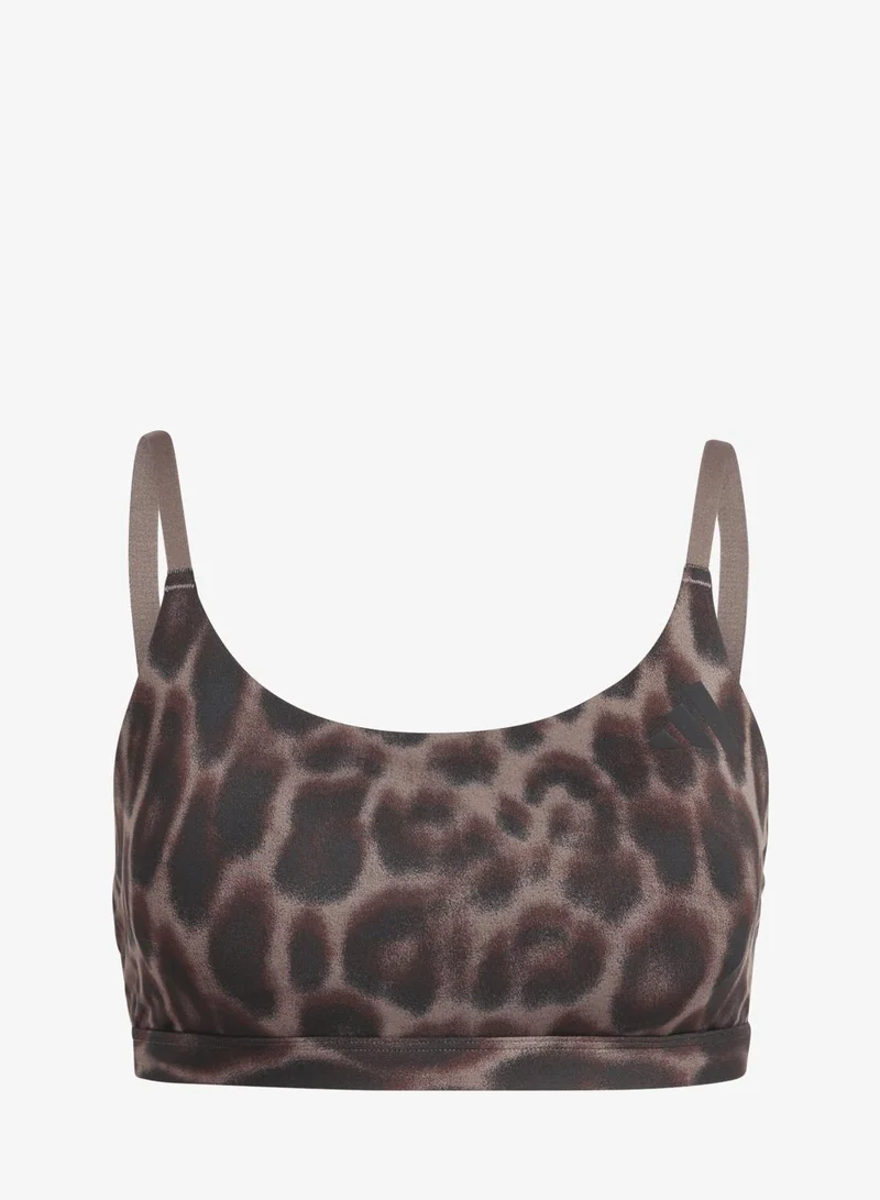 Adidas Optime Essentials Workout Leopard Light Support Bra