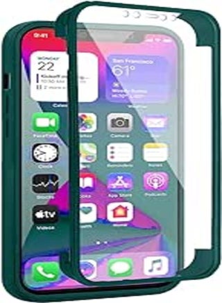 case 360 Degree 2 Pieces clear Flexible Screen in Front and Back frame Plastic Compatible With iPhone 13 Pro 6.1 inches - Green - pzsku/ZF121379FE46D3B7D2161Z/45/_/1716118308/289afd81-215c-4c9f-8b4b-73083d453235