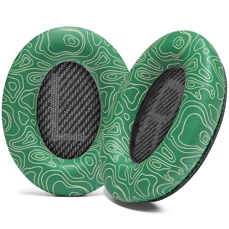 WC Wicked Cushions Upgraded Replacement Ear Pads for Bose QC35 & QC35ii (QuietComfort 35) Headphones & More - Softer Leather, Luxurious Memory Foam, Added Thickness, Extra Durability | Emerald Tide - Image 1