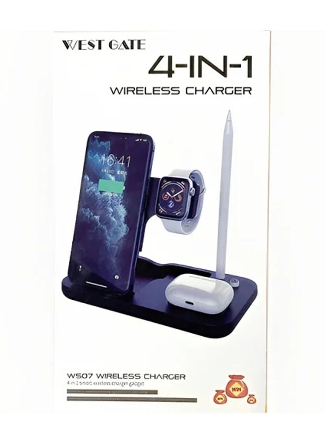 عام شاحن لاسلكي 4 في 1 - متوافق مع أجهزة أبل وأكثر - Image 1
