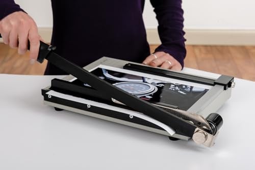 Dahle 12e Vantage Paper Trimmer, 12" Cut Length, 15 Sheet, Automatic Clamp, Adjustable Guide, Metal Base with 1/2" Gridlines, Guillotine Paper Cutter - Image 5