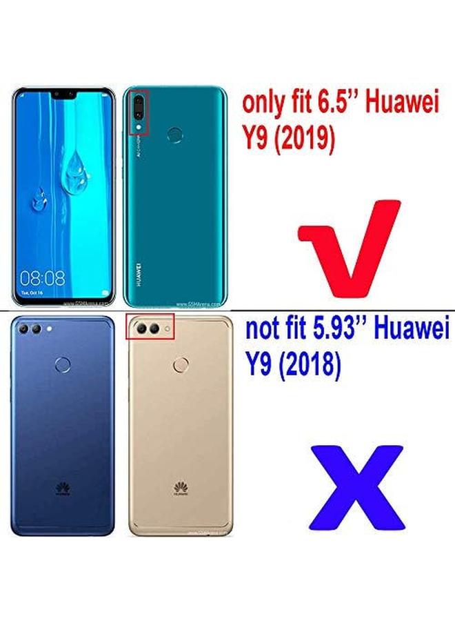إيروريكس جراب متوافق مع Huawei Y9 2019 Enjoy 9 Plus مع حلقة معدنية ومقبض وحامل مضاد للصدمات ومتين يعمل مع حامل السيارة المغناطيسي غطاء مزدوج الطبقات قوي باللون الأزرق الداكن - Image 2