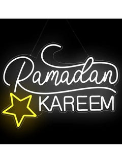 ThePartyPopper Ramadan Kareem Light Sign LED Neon Ramadan Decoration Neon Sign 65 CM X 45 CM  - Image 1