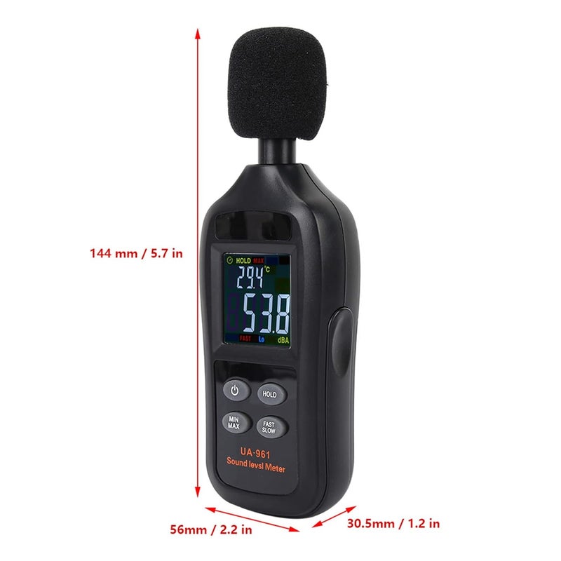 Black Digital Sound Level Meter 61dB Portable Noise Meter for Factory School Construction - Image 3