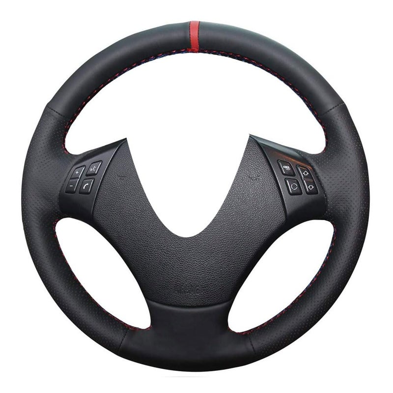 Eiseng DIY Sew Black Microfiber Leather Car Steering Wheel Cover for BMW 3 Series E90 E91 E92 E93 320i 325i 328i 330i 335i 20062011 Interior Accessories
