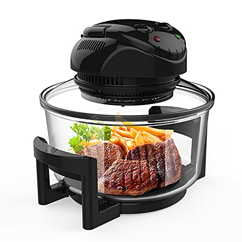 Matiko Matiko 13L Halogen Convection Oven with Extension Ring 1400W Oil Free Deep Fryer 1400W Halogen Infrared Convection Turbo Oven Turbo Grill Stainless Steel Basket Convection Grill Air Fryer  - Image 2