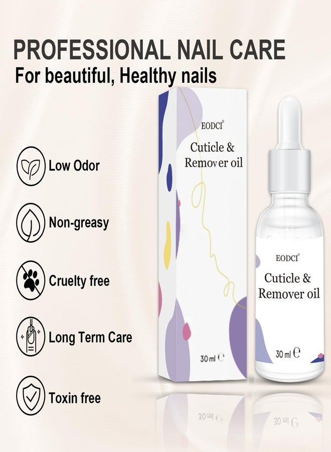 EODCI 30ml Organic Nail Cuticle Oil, Natural Nail Oil for Growth and Strength Damaged Nails Natural Blend Of Jojoba, Vitamin E, Castor and Sweet Almond Oils Exfoliating Nail Care Cuticle Removal - Image 2