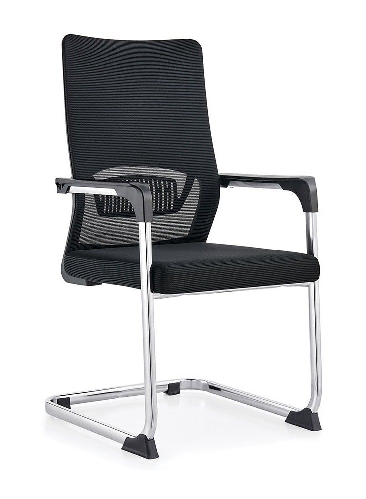 l'elefante Ergonomic Mesh Visitor Chair with Metal Frame – Comfortable Office Guest Chair with Padded Seat & Armrests – Sleek & Sturdy Design - Image 1