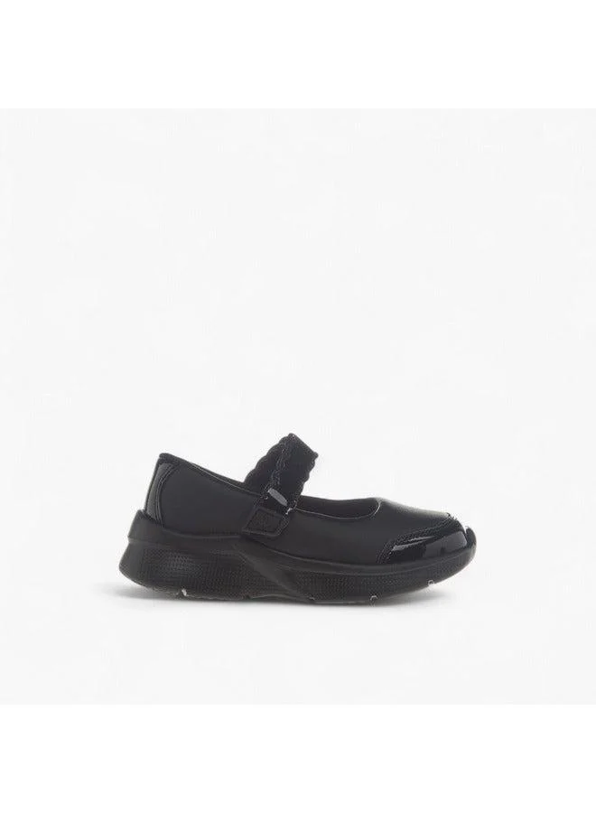 Kappa Girls' Panelled Mary Jane School Shoes with Hook and Loop Closure