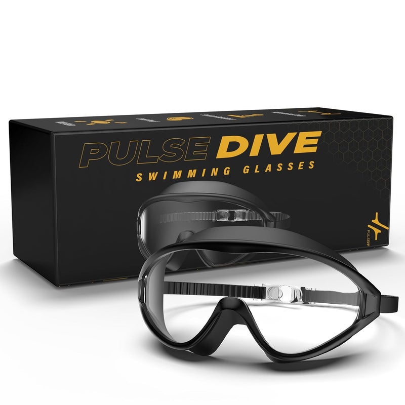 PulseITDive Swim Goggles with Ear Plugs Anti-Fog Swimming Goggles for Adult Men, Women, Youth & Kids Perfect for Swimming, Pool, and Outdoor Activities (PulseDive) - Image 1