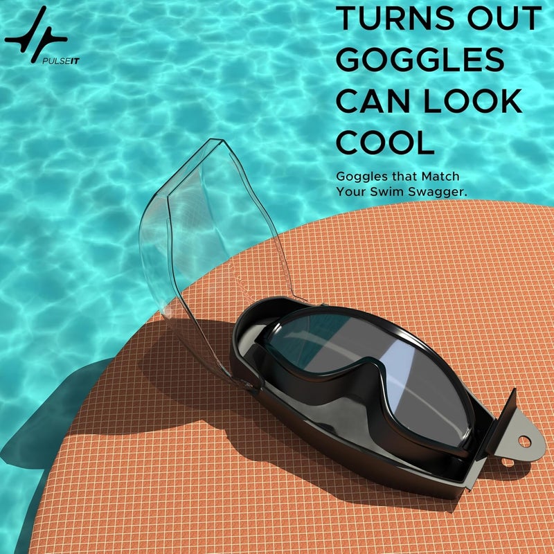 PulseITDive Swim Goggles with Ear Plugs Anti-Fog Swimming Goggles for Adult Men, Women, Youth & Kids Perfect for Swimming, Pool, and Outdoor Activities (PulseDive) - Image 5