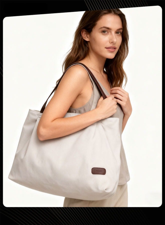 BAGGRA Casual Large Capacity Canvas Bag for Women Versatile Handbag Tote Bag with Multiple Compartments - Image 2