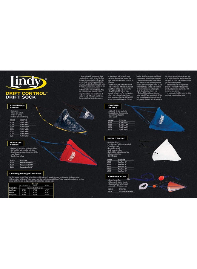 Lindy Drift Control Drift Sock Boat Bag Parachute Drift Anchor for Fishing Boat, Harness Buoy - Image 4