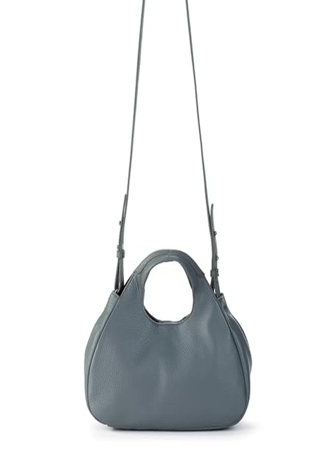 The Sak Rylan Mini Satchel in Leather, Convertible Purse with Adjustable Crossbody Strap, Dusty Blue - Image 5