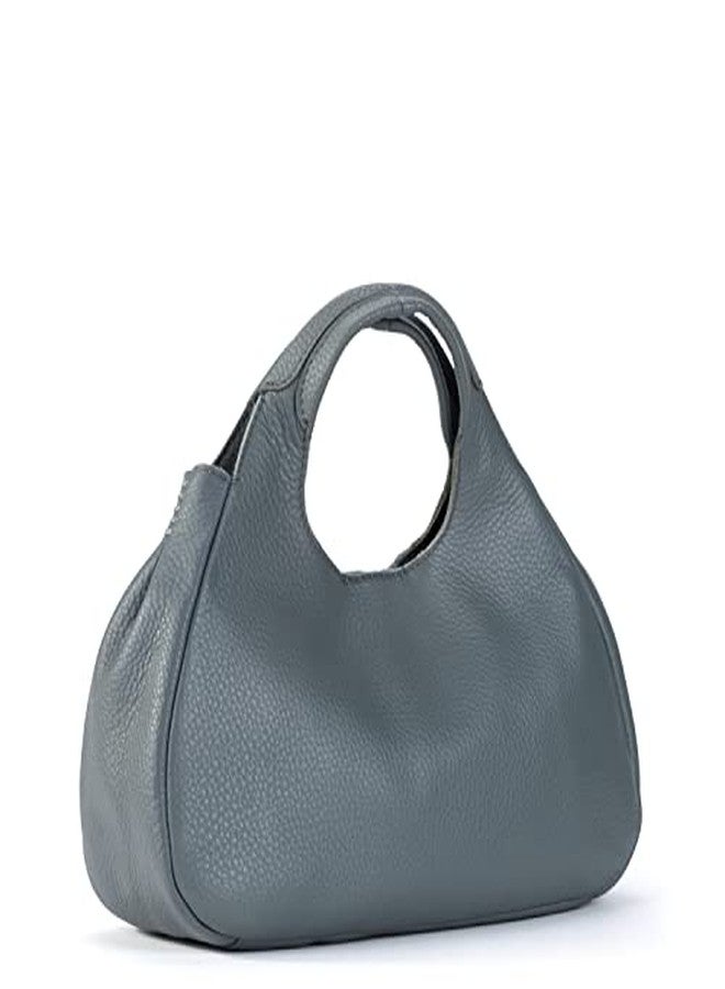 The Sak Rylan Mini Satchel in Leather, Convertible Purse with Adjustable Crossbody Strap, Dusty Blue - Image 2