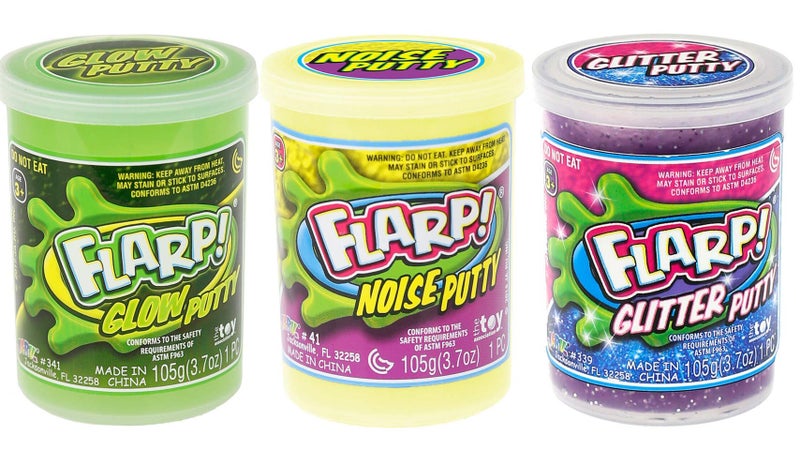 JA-RU Flarp Noise Putty 3 Set Tray Variety Pack (1 Pack) Glow in The Dark Putty  Glitter Putty & Original Noise Putty Slime  All Scented. Fidget Toy Stress Toy Party Favor Toys for Kids. 338-1p - Image 2