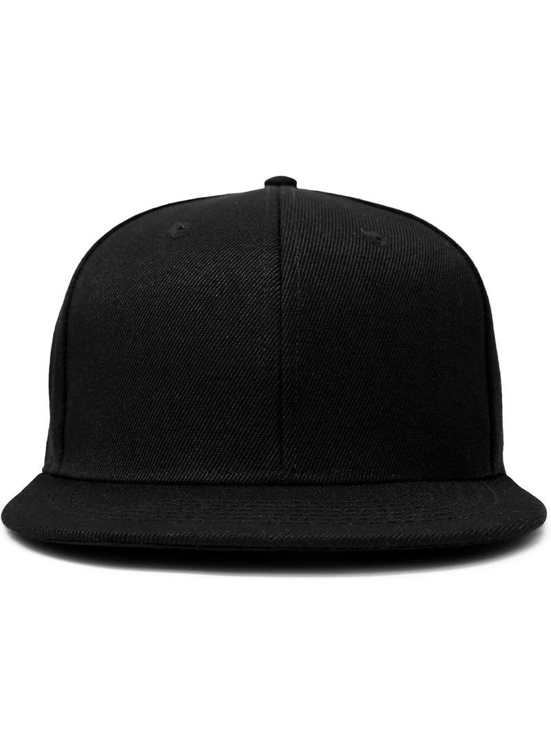 DALIX DALIX Flat Billed Structured Baseball Cap Adjustable Polyester Hat Size M L XL  - Image 3