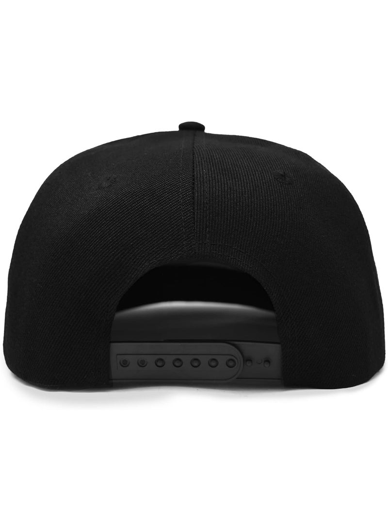 DALIX DALIX Flat Billed Structured Baseball Cap Adjustable Polyester Hat Size M L XL  - Image 2