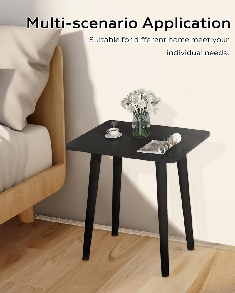 Carpentray Side Table Stool Small Table Modern Home Decor Bedside Table for Living Room Bedroom Balcony OfficeEasy to AssembleBlack - Image 5