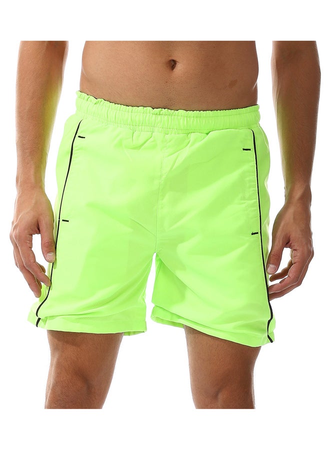 Andora Elastic Waist Polyester Swim Short _Light Green  - Image 1