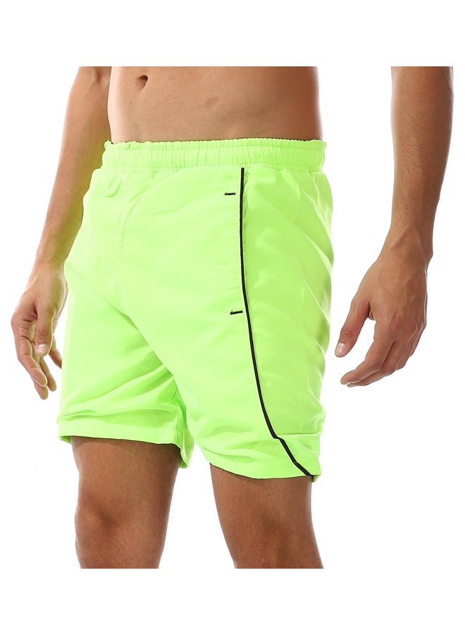 Andora Elastic Waist Polyester Swim Short _Light Green  - Image 2