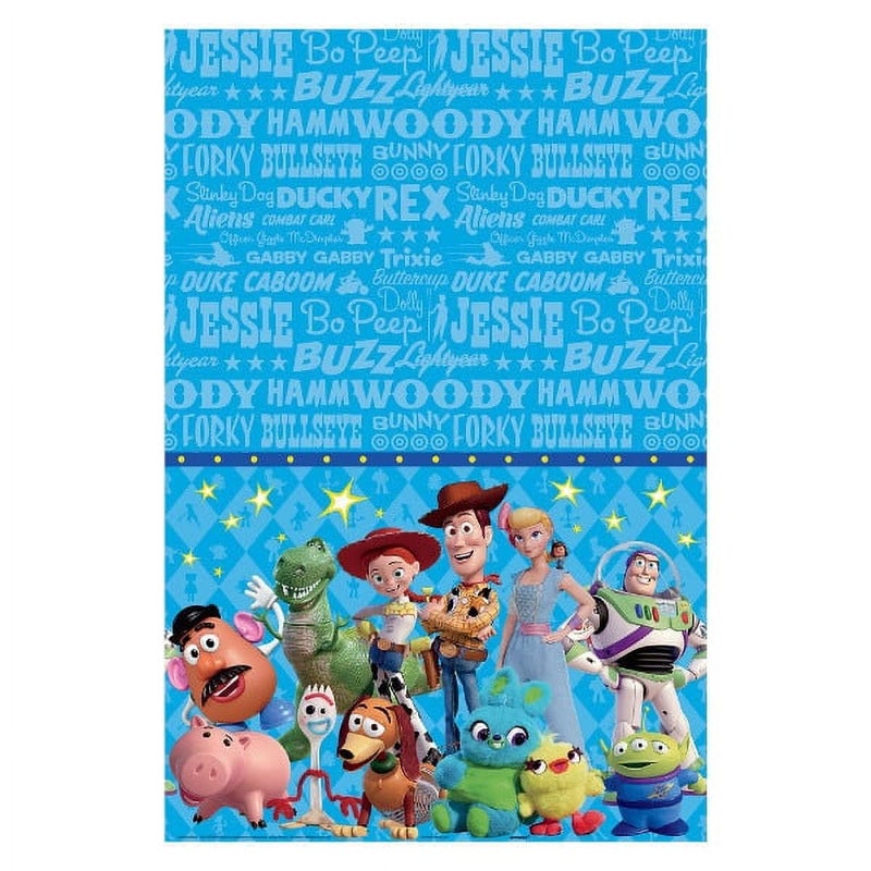 Amscan 572367 Toy Story 4 Blue Plastic Party Table Cover 54 x 96 1 piece