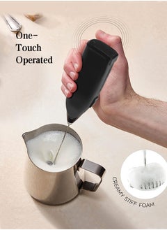 Aluhama Aluhama Milk Foam Maker, Kitchen Powerful Milk Frother Handheld Foam Maker for  Lattes, Drink Mixer for Coffee, Mini Foamer for Cappuccino, Frappe,  Matcha, Hot Chocolate & Coffee Creamer by Milk  - Image 5
