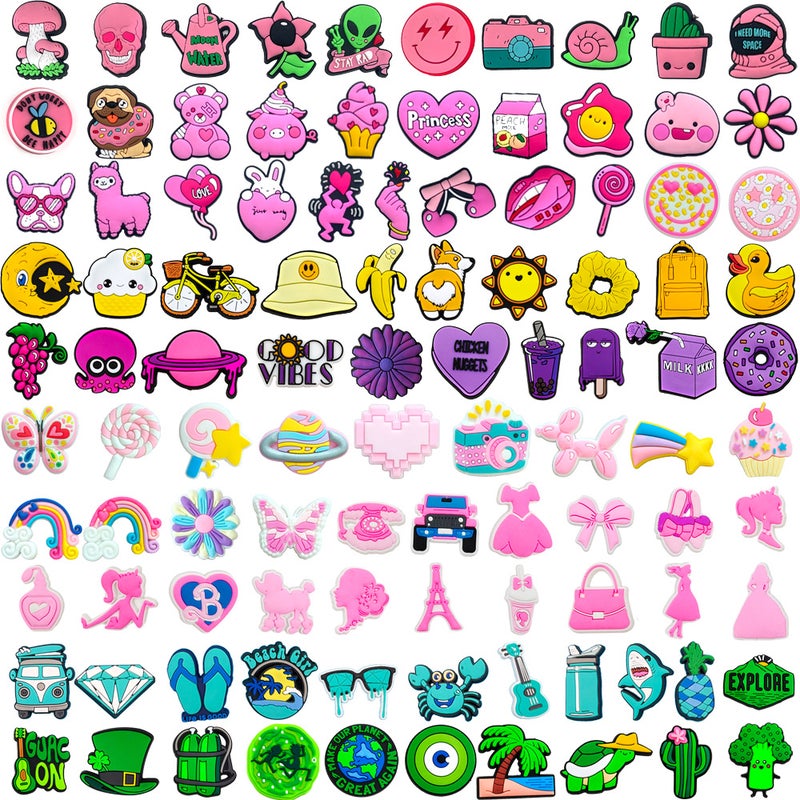 E-Commerce 100 Color Series Shoe Flower Pvc Soft Rubber Diy Shoe Buckle Diy Hole Shoes Shoe Flower Shoe Buckle Accessories - Image 2