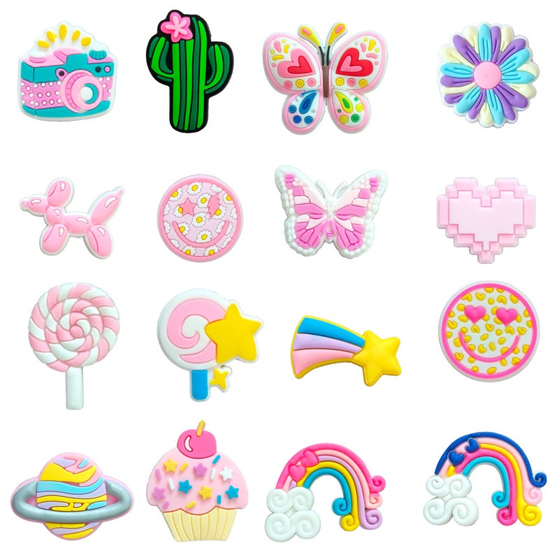E-Commerce 100 Color Series Shoe Flower Pvc Soft Rubber Diy Shoe Buckle Diy Hole Shoes Shoe Flower Shoe Buckle Accessories - Image 3