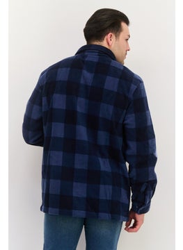 Threadbare Men Checkered Jacket Shirt, Navy  - Image 2