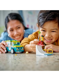 LEGO 60403 City Emergency Ambulance and Snowboarder Toy Vehicle Playset for Kids, Boarder and Paramedic Minifigures, Imaginative Play for Boys and Girls Aged 4 and Over  - Image 2