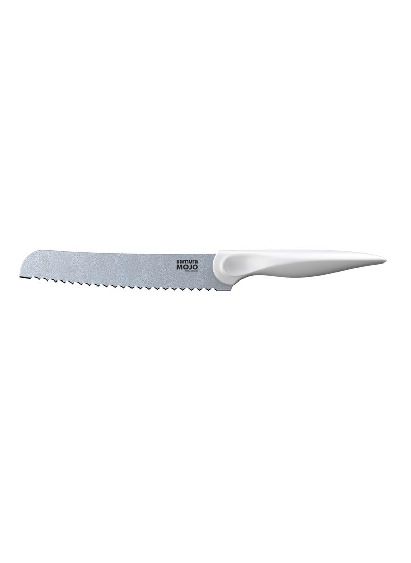 Samura - Samura MOJO Knife Block Set of 8 | White | Paring, Utility, Fillet, Bread, Chef's Knives, Honing Rod, Scissors, Wooden Knife Block | Polypropylene Handle | AUS-8 Stonewash Blade - Image 1
