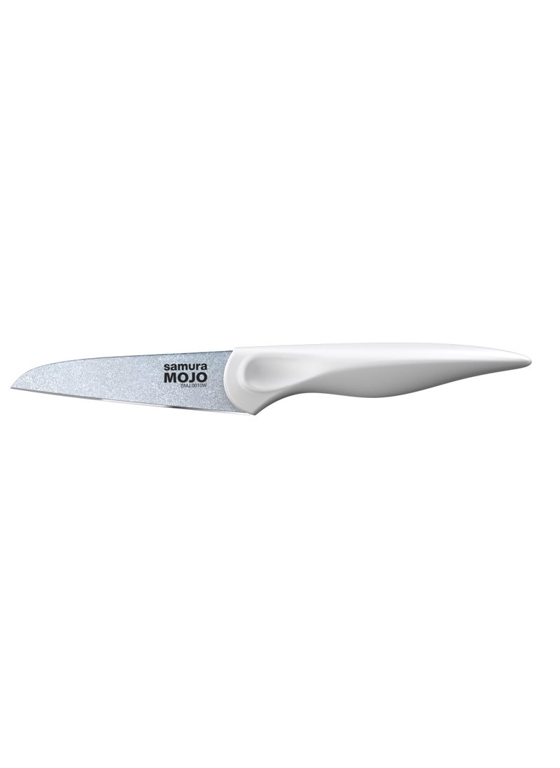 Samura - Samura MOJO Knife Block Set of 8 | White | Paring, Utility, Fillet, Bread, Chef's Knives, Honing Rod, Scissors, Wooden Knife Block | Polypropylene Handle | AUS-8 Stonewash Blade - Image 1