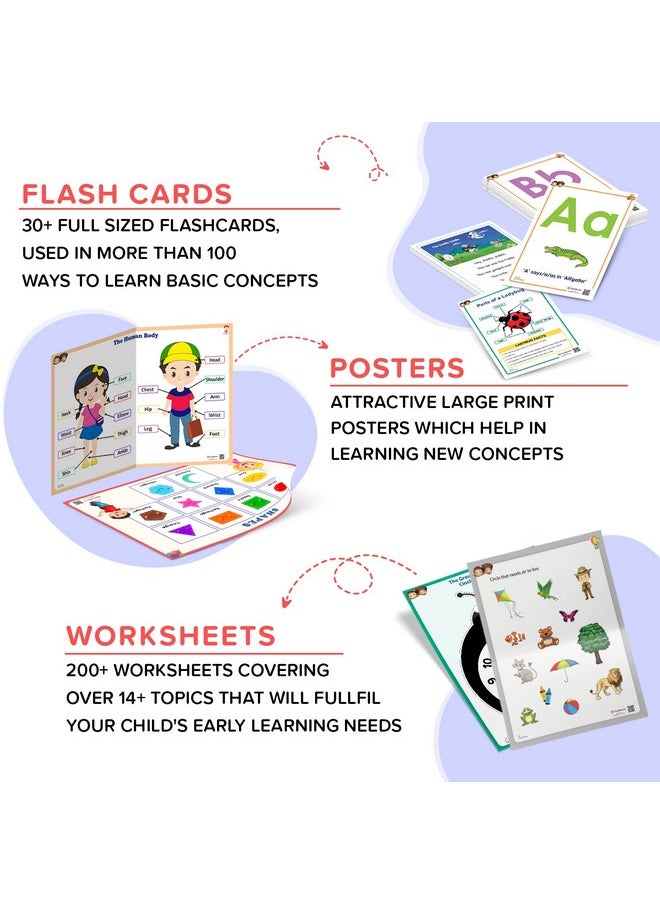 ClassMonitor ClassMonitor KG1 Learning Kit with 300+ Activities Worksheets for Kids Early Preschool Learning Activities, for Kindergarten Worksheets Home-Learning Kit for Kids Age 3.5-4.5 Years  - Image 5