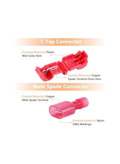 The Bros T-Tap Wire Connector 360pcs Self-Stripping Quick Splice Electrical Wire Terminals, Fully Insulated Male Quick Disconnect Spade Terminal, Portable Wire Caps Connector Assortment for Wiring Auto Marine  - Image 2