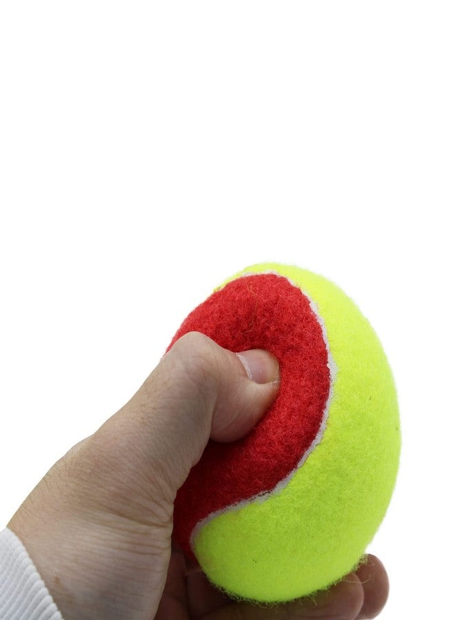 ZHUOKECE Tennis Balls, 12 Pack 25% Low Compression Stage Tennis Ball for Beginners Youth Kids Training Practicing with Mesh Bag for Easy Transport (Red) - Image 4