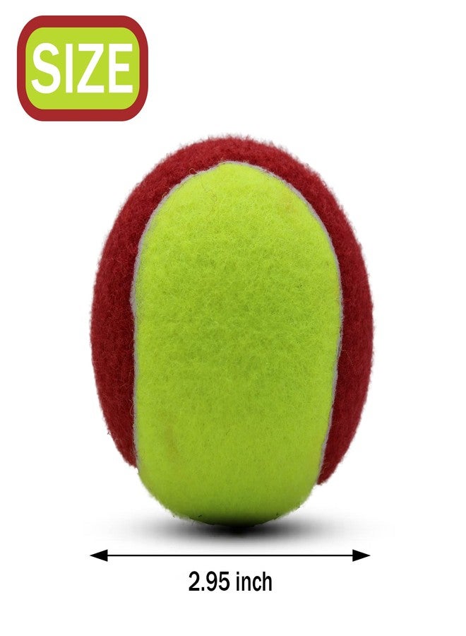ZHUOKECE Tennis Balls, 12 Pack 25% Low Compression Stage Tennis Ball for Beginners Youth Kids Training Practicing with Mesh Bag for Easy Transport (Red) - Image 2