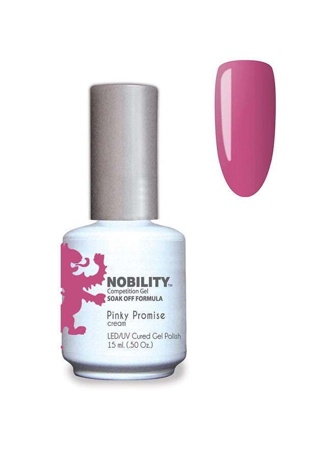 Lechat Nobility Soak Off Pinky Promise Color Raspberry Pink Cream UV Led Cured Nail Polish 15 ml Nbgp153