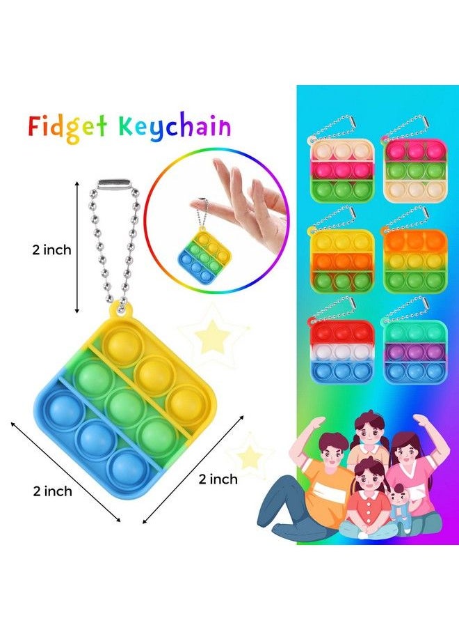 PICcircuit Kids Party Favors Fidget Toys Bulk 30 Pack Mini Pop Fidget Keychain Its Birthday Party Favors For Kids 48812 Year Small Kid Classroom Prizes Fidgets It Bubbles Poppers Students Goodie Bag Stuffers  - Image 3