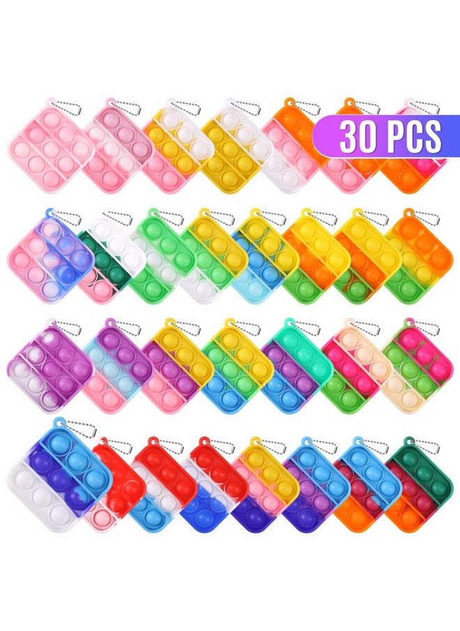 PICcircuit Kids Party Favors Fidget Toys Bulk 30 Pack Mini Pop Fidget Keychain Its Birthday Party Favors For Kids 48812 Year Small Kid Classroom Prizes Fidgets It Bubbles Poppers Students Goodie Bag Stuffers  - Image 2