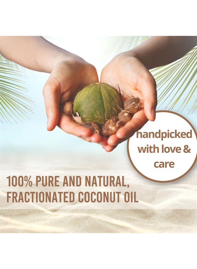 Fractionated Coconut Oil 16.9 Fl Oz (500ML) - Skin Care, Hair Care, Aromatherapy Massage Oil