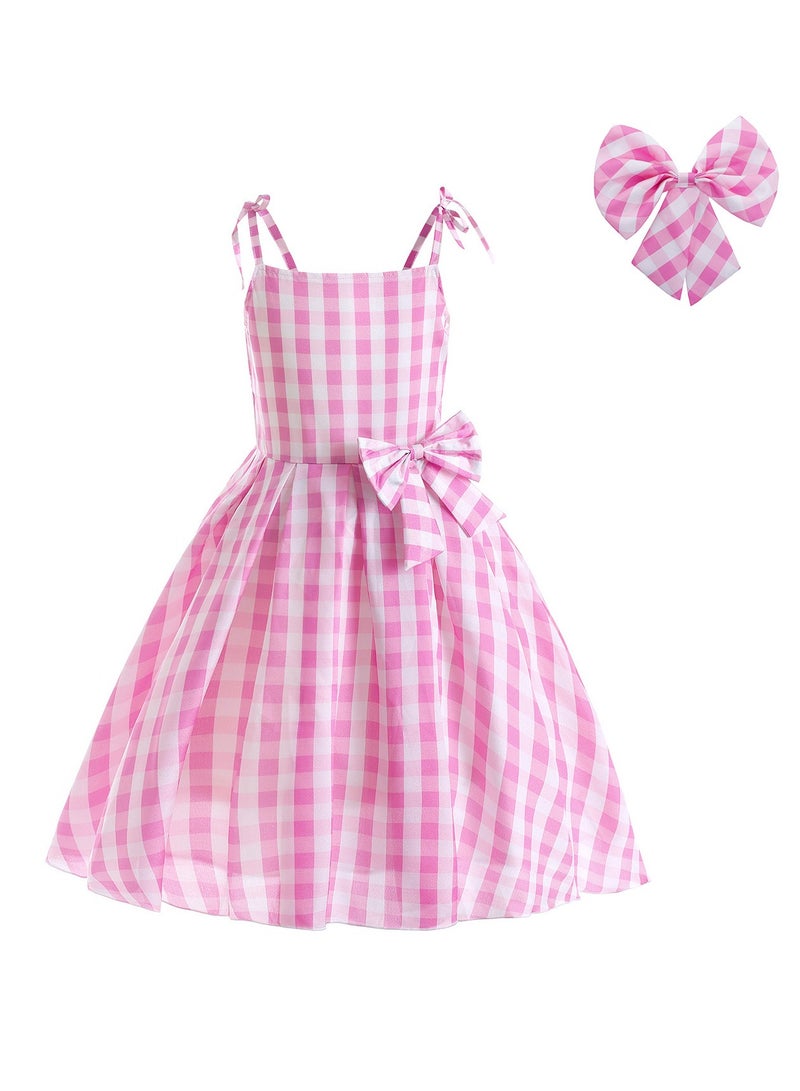 M MIAOYAN Children's real Barbie matching plaid dress - Image 2