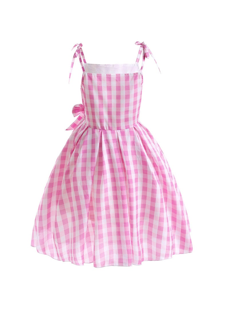 M MIAOYAN Children's real Barbie matching plaid dress - Image 4