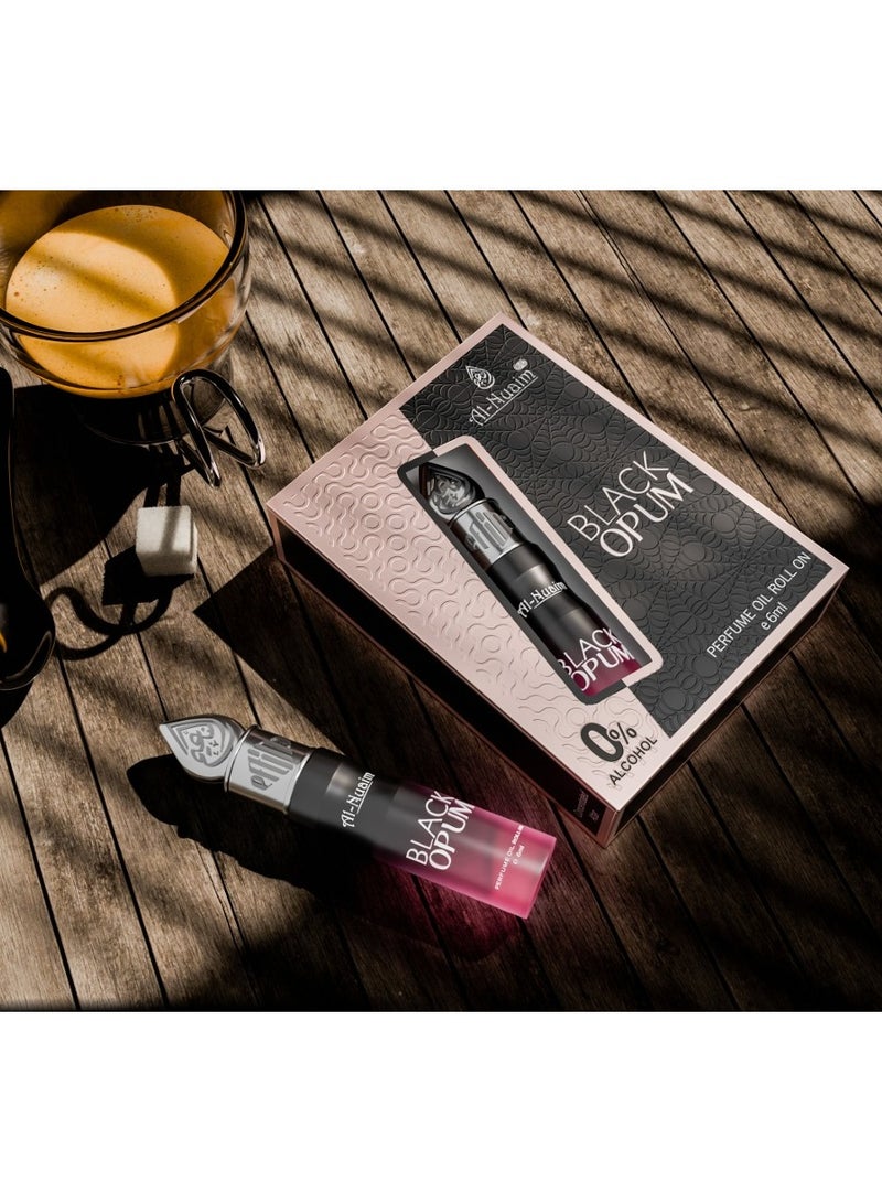 أل نواعم عطر النعيم بلاك أوبام رول أون 6 مل | زيت عطري مركز للجنسين خالٍ من الكحول | عطر يدوم طويلاً برائحة الفانيليا الدافئة والقهوة والزهور للرجال والنساء | حجم مناسب للجيب - Image 1