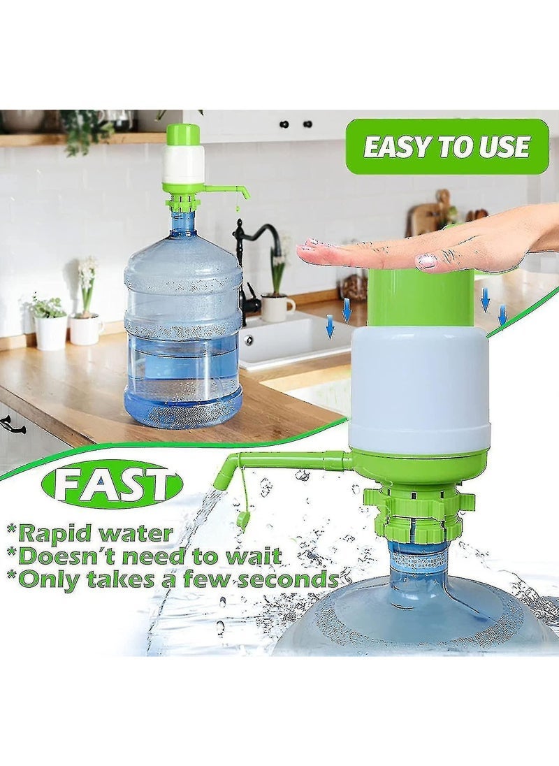 ELTRAZONE Manual Water Dispenser Pump for 5 Gallon Water Jug – Portable, Easy-to-Use Drinking Water Pump for 5 Gallon Bottled Water, Eco-Friendly Green Design, Perfect for Home, Office, Outdoor Use, No Electricity Needed, BPA-Free Material  - Image 4