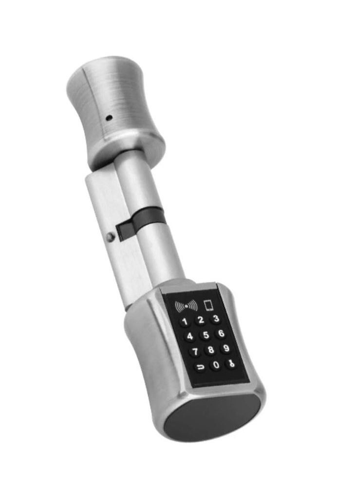 ROBUSTLINE - Robustline Electronic Smart Lock Cylinder with 4 Function- - (2 YEARS WARRANTY) Smart IC Card, Keyless Bluetooth, Key, Smart App Control - Suitable for all existing door locks. - Image 1