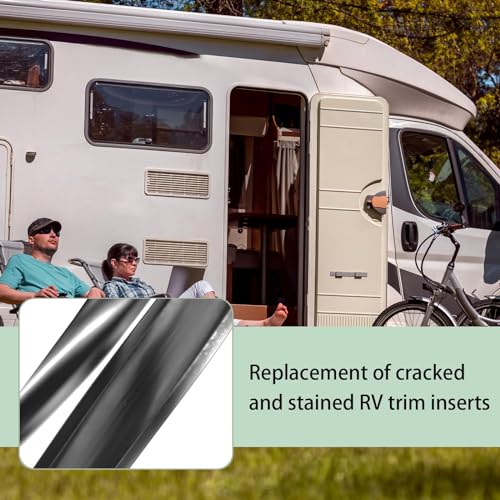CVILL 1" Black Vinyl Trim Molding Screw Cover RV Boat Camper Travel Trailer (75 ft) - Image 3