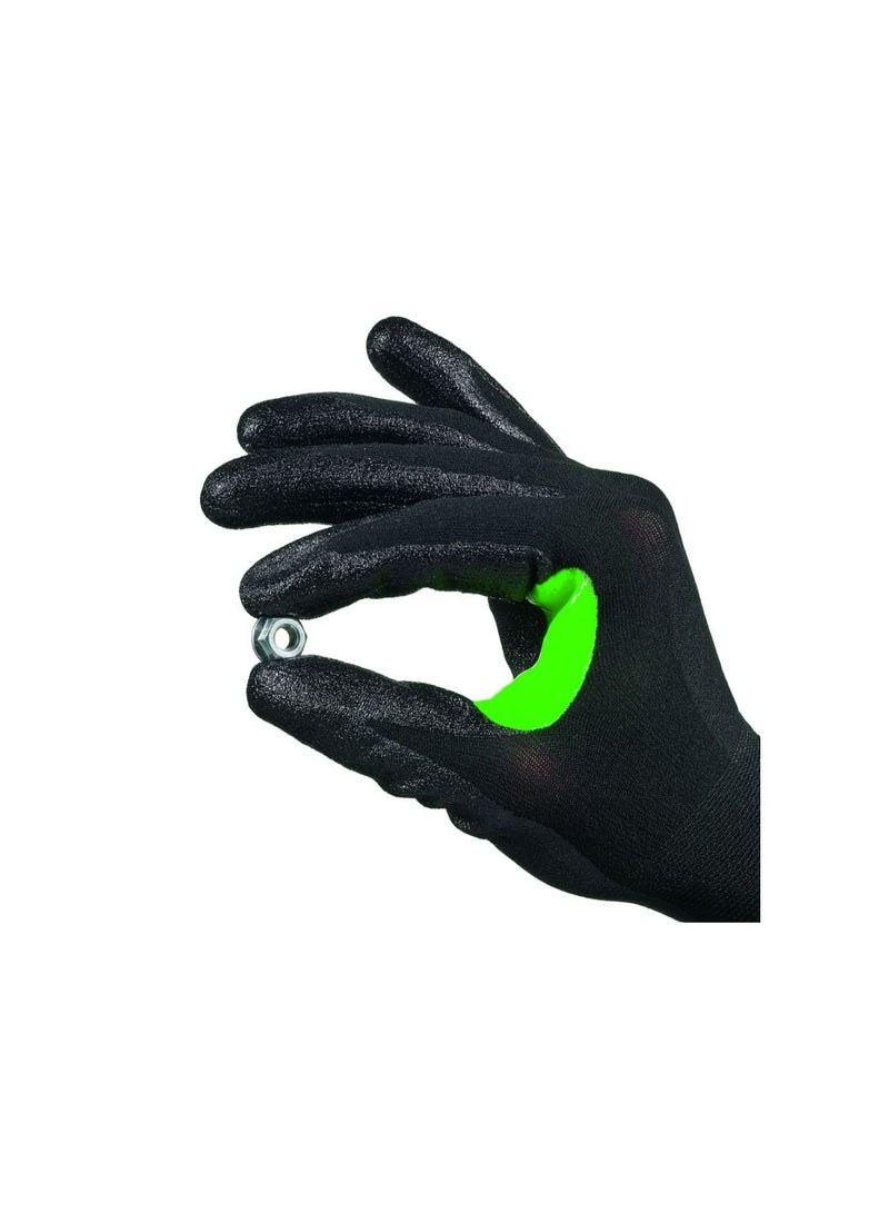 Honeywell Honeywell Micro-Foam Nitrile Coating 24-9518B/09L CoreShield Cut Resistant Safety Gloves, 18 Gauge, HPPE/Steel Black Liner, Cut A4/D, Large  - Image 3