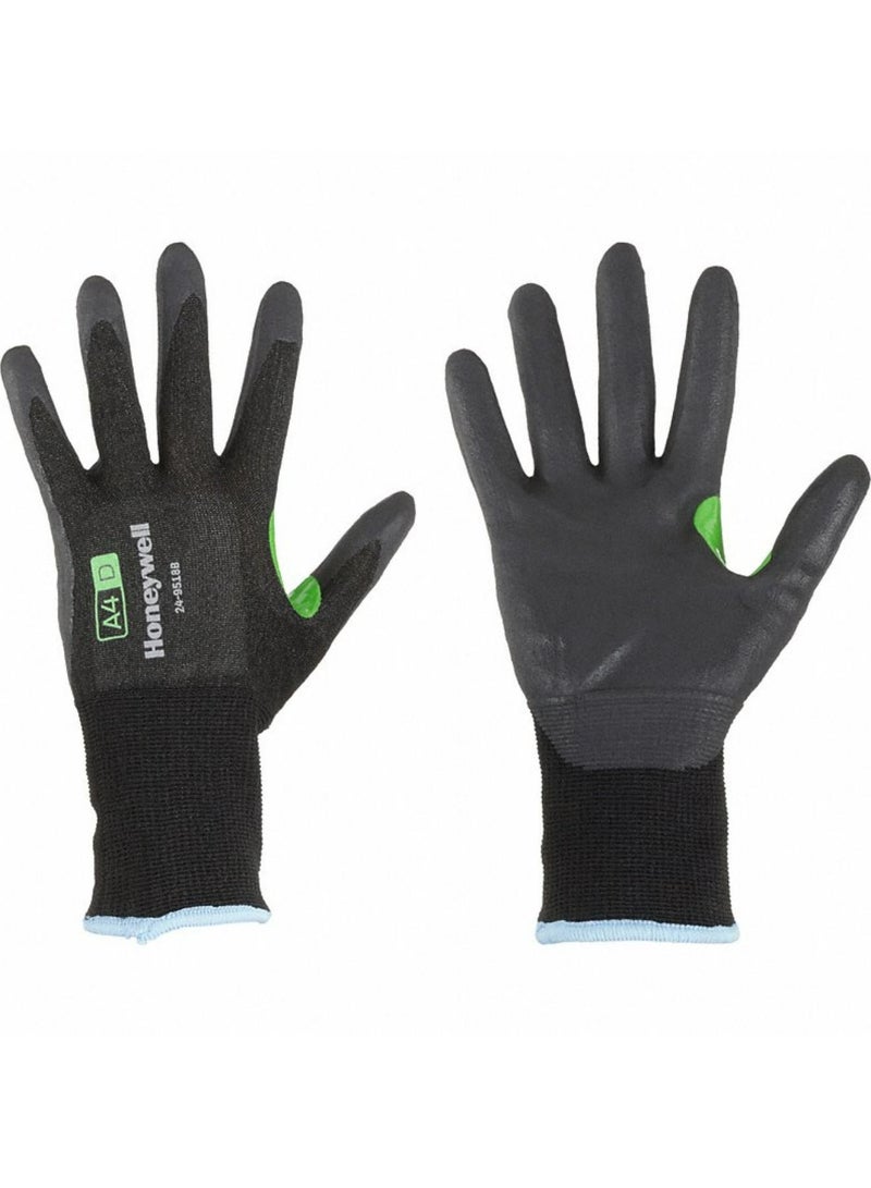 Honeywell Honeywell Micro-Foam Nitrile Coating 24-9518B/09L CoreShield Cut Resistant Safety Gloves, 18 Gauge, HPPE/Steel Black Liner, Cut A4/D, Large  - Image 1