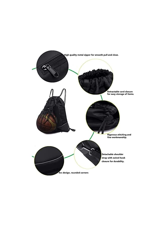 Raxoom Drawstring pocket backpack men's and women's outdoor travel sports backpack basketball football swimming cycling bag, 41 X 7 X 47cm - Image 3